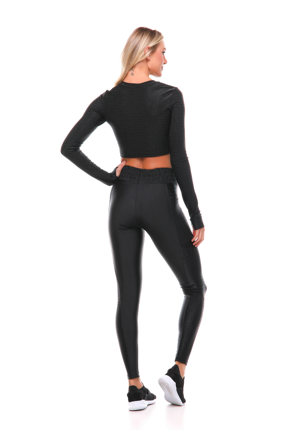 Thumbnail: Fearless Black Long Sleeve Crop Top
