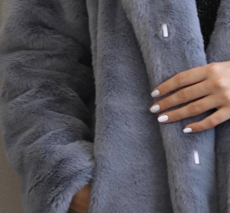 Thumbnail: 2022 Autumn Winter New Women Faux Fur Coat