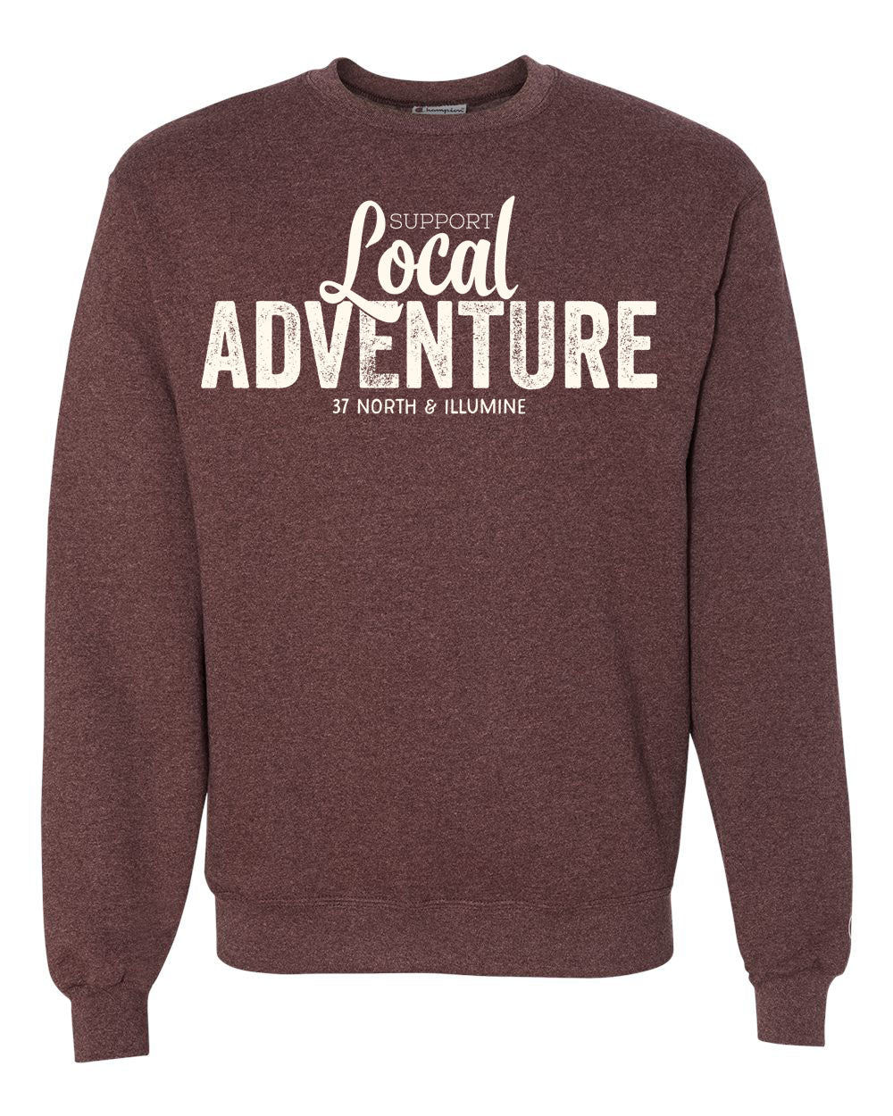 Support Local Adventure Sweatshirt - Heather Maroon