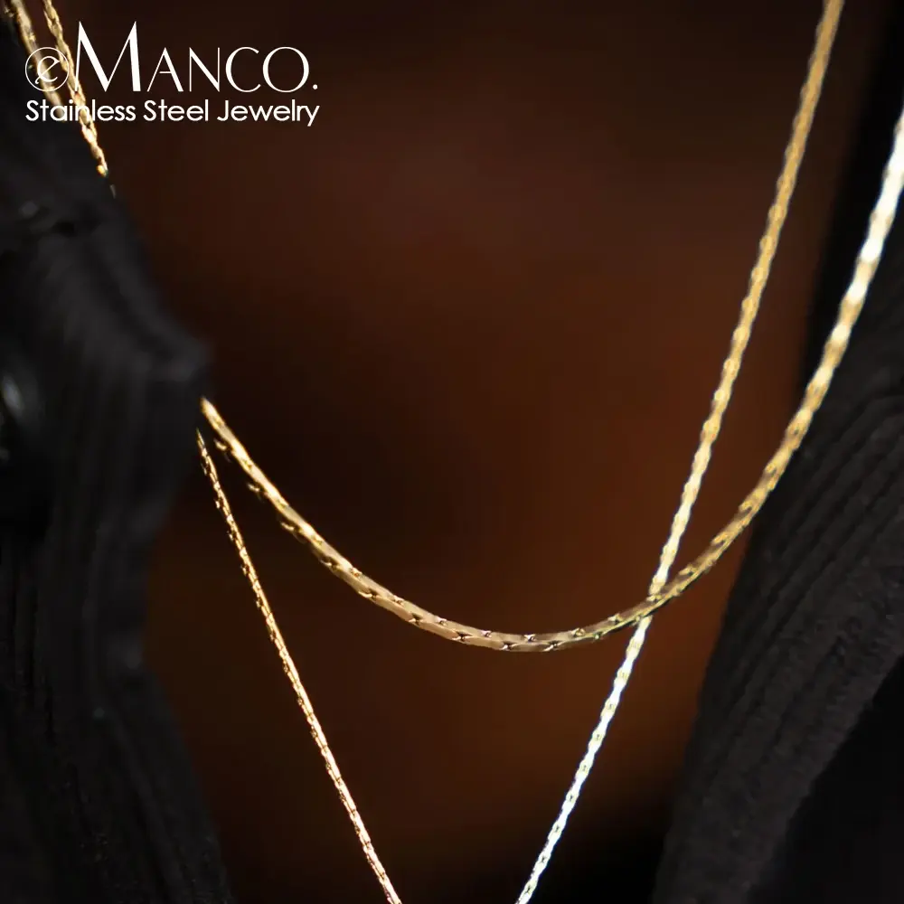 eManco Steel Wire Chain Necklace