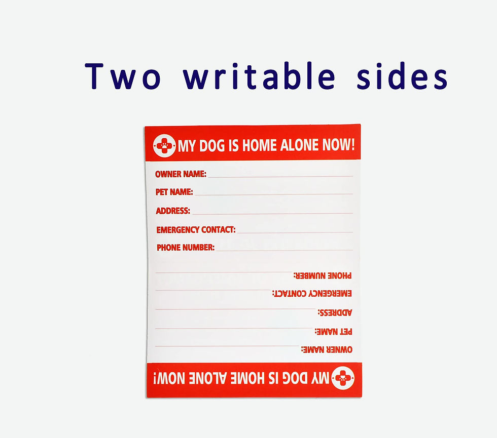Thumbnail: My Dogs are Home Alone Alert Key Tag Keychain Emergency Contact Wallet Card F...