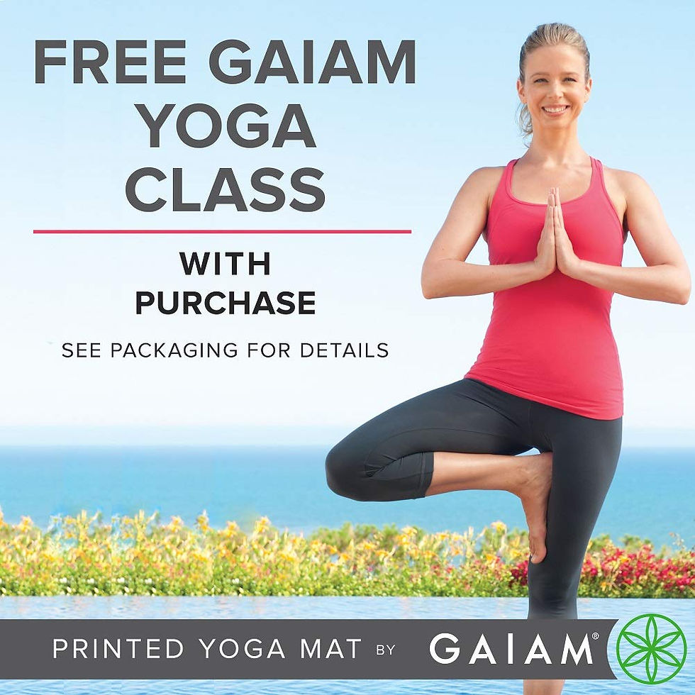 Thumbnail: Gaiam Yoga Mat Premium Solid Color Non Slip Exercise & Fitness Mat for All Ty...