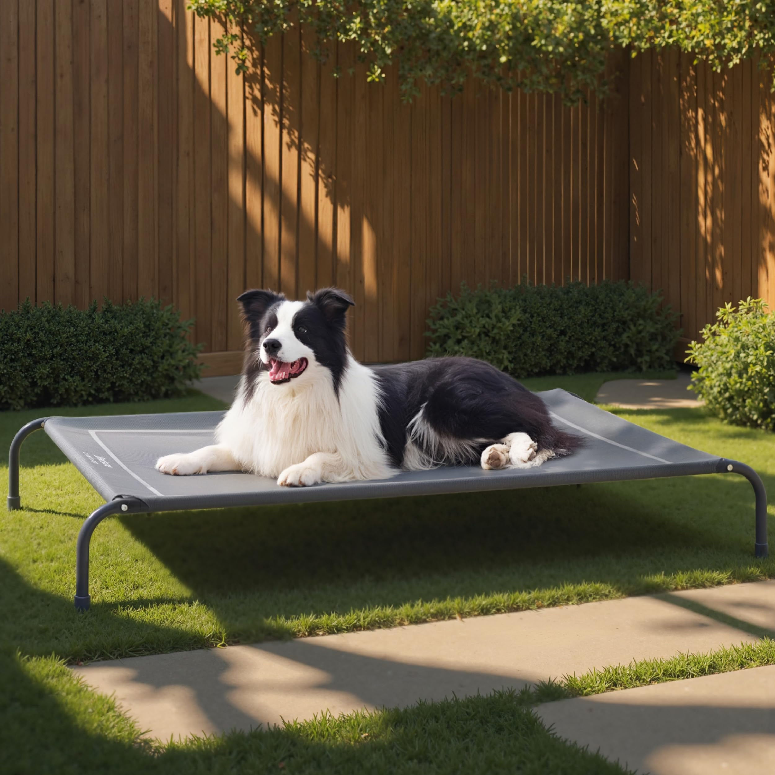 Bedsure Outdoor Elevated Dog Bed Large Sized Dog, Portable Indoor & Outdoor C...