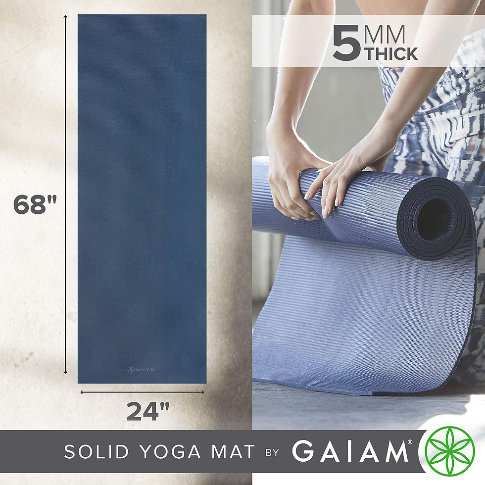 Thumbnail: Gaiam Yoga Mat Premium Solid Color Non Slip Exercise & Fitness Mat for All Ty...