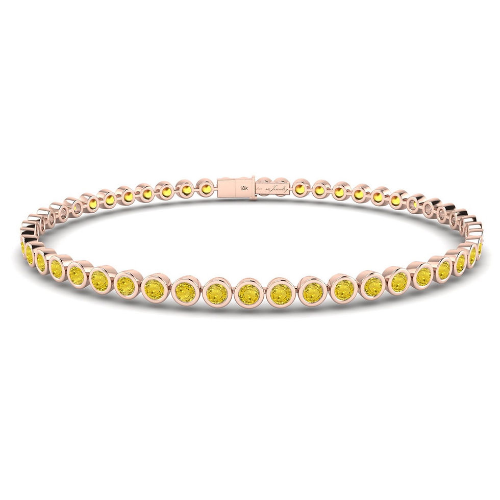 Thumbnail: Bezel Yellow Sapphire Tennis Bracelet