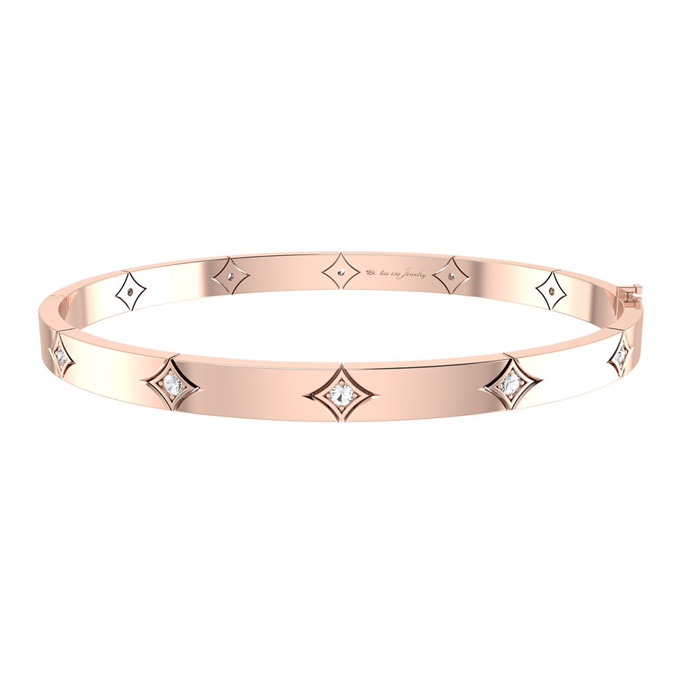Thumbnail: Classic Gold Reign Bangle (Diamond all around)