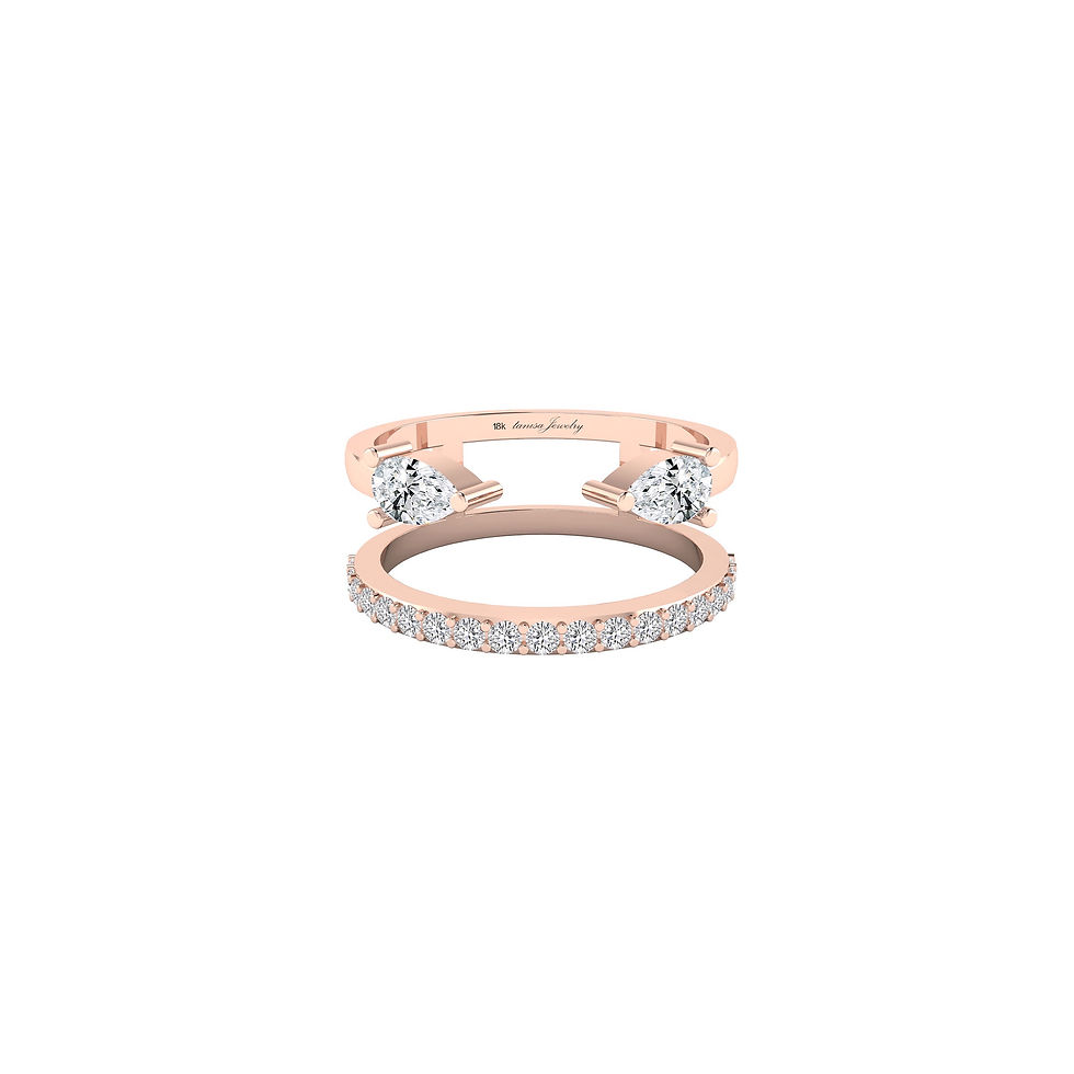 Thumbnail: Twin Pear Open Ring