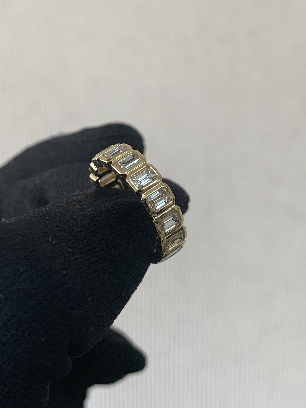 Thumbnail: 2ct Emerald Cut Diamond Eternity Band
