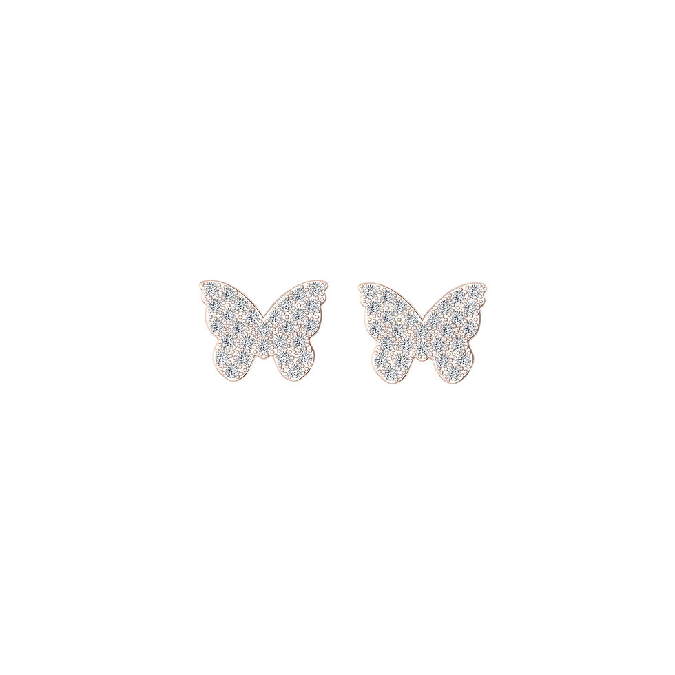 Thumbnail: Pave Butterfly Stud