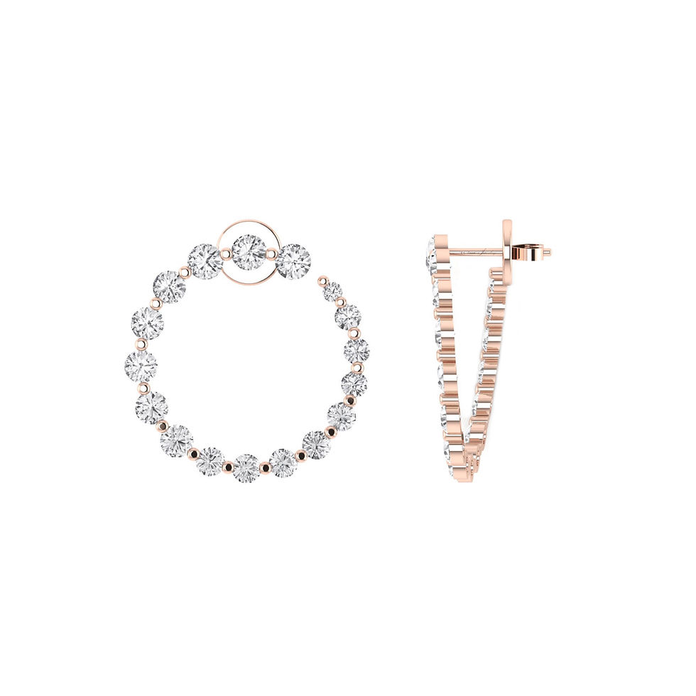 Thumbnail: Graduating Diamond Hoop (Medium)