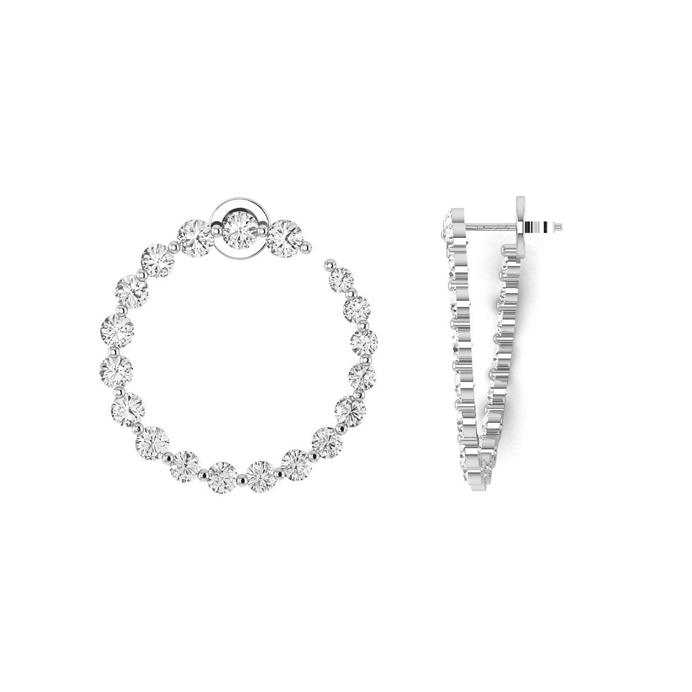 Thumbnail: Graduating Diamond Hoop (Large)