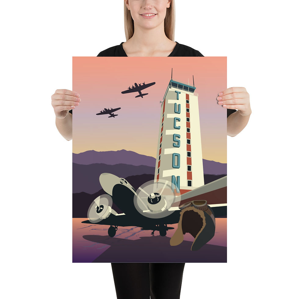 18 x 24 | Airport Tower | Tucson | Poster