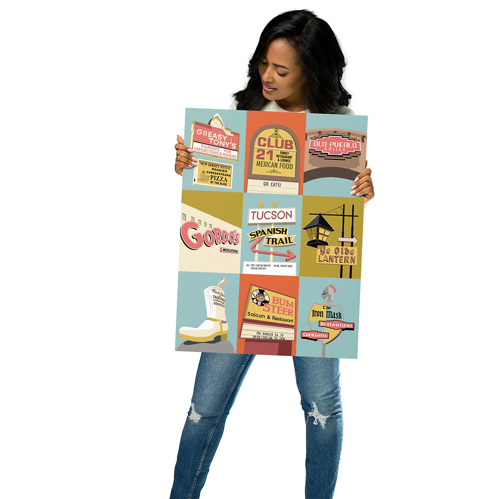 18 x 24 | Past Restaurant Tiles | Tucson | Poster