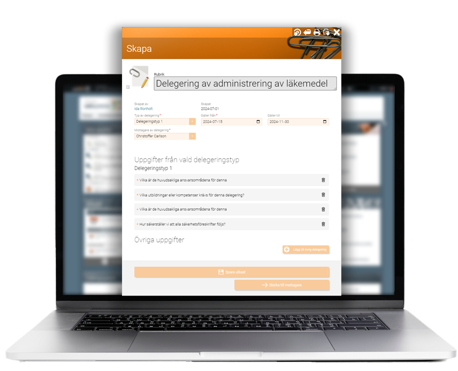 Systembild Add Delegering