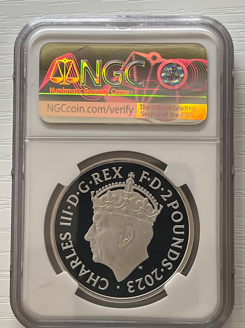 サムネイル： 【最高鑑定】イギリス チャールズIII コロネーション ２ポンド銀貨 NGC PF70 ULTRA CAMEO