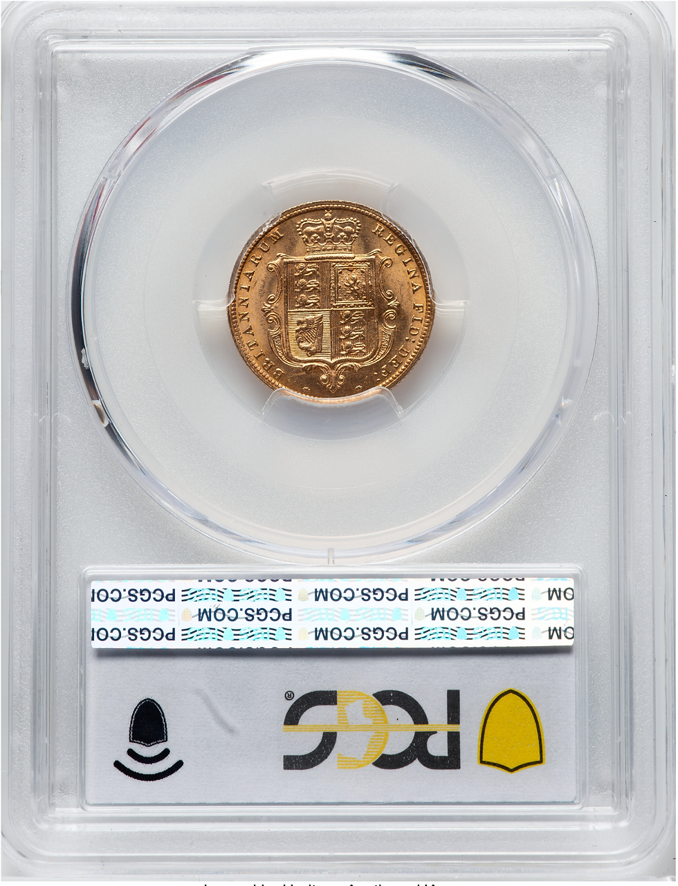 サムネイル： 【MS64】1884年 ヴィクトリア女王ヤングヘッド 1/2ソブリン金貨 PCGS MS64