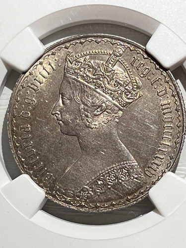 イギリス ヴィクトリア ゴシックフローリン銀貨 1884 NGC MS61 | 東京