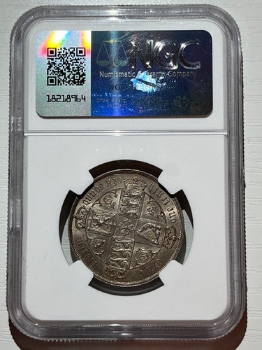 イギリス ヴィクトリア ゴシックフローリン銀貨 1884 NGC MS61 | 東京