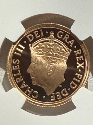 最高鑑定】イギリス チャールスIII コロネーション ソブリン金貨 NGC