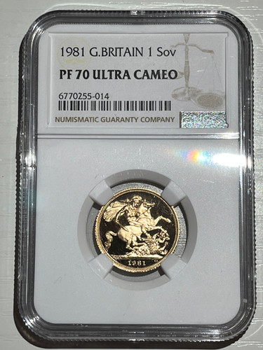 最高鑑定】イギリス ヤングエリザベス ソブリン金貨 PF70ULTRA