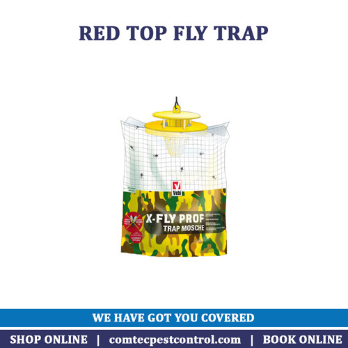 Red Top Fly Trap - Trappola Per Mosche Esterna Efficace, Cattura Fino A 20.000 Mosche