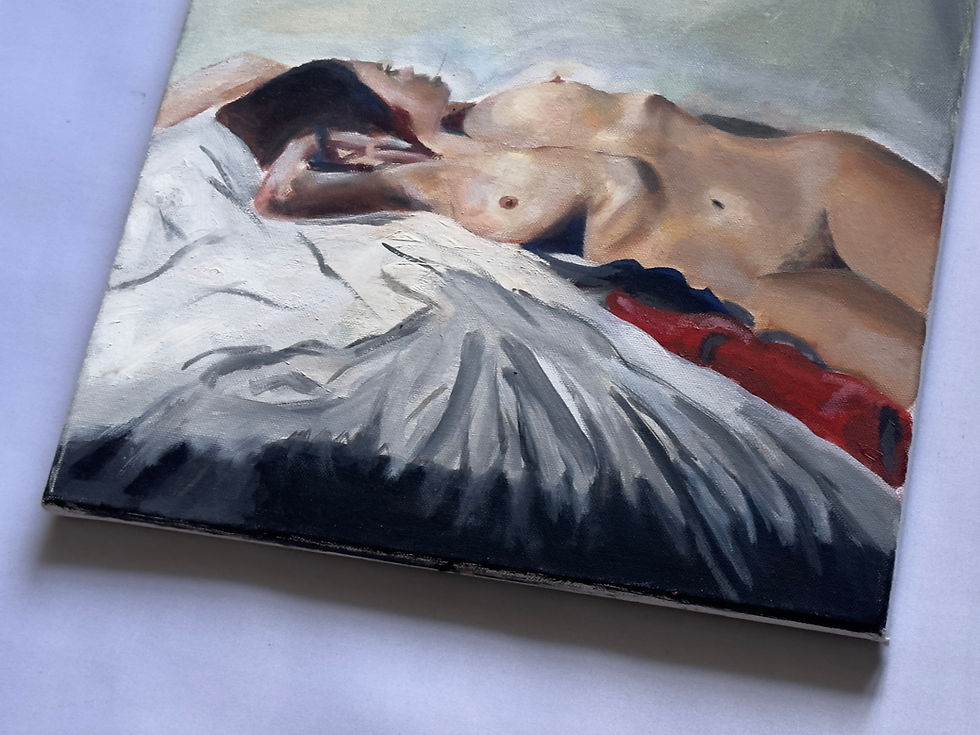 Thumbnail: Olivia Pinkney - Nude in Harsh Illumination (2021)