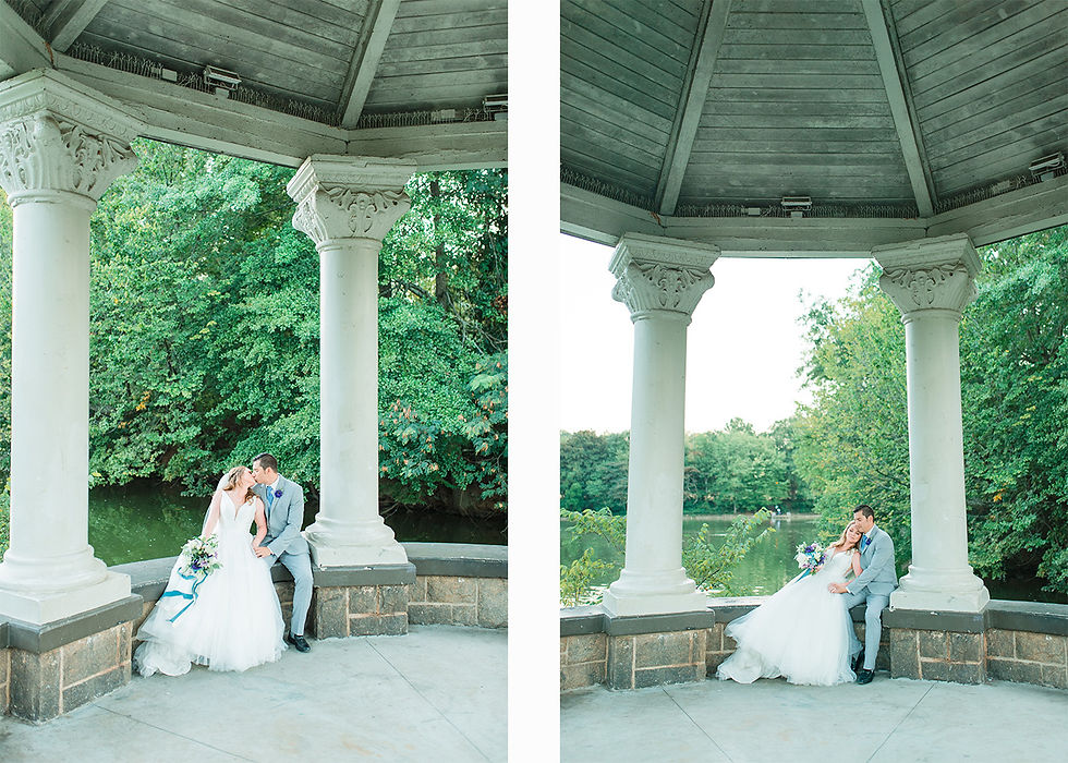 beautiful couple just got married at Piedmont Park, Atlanta, Georgia