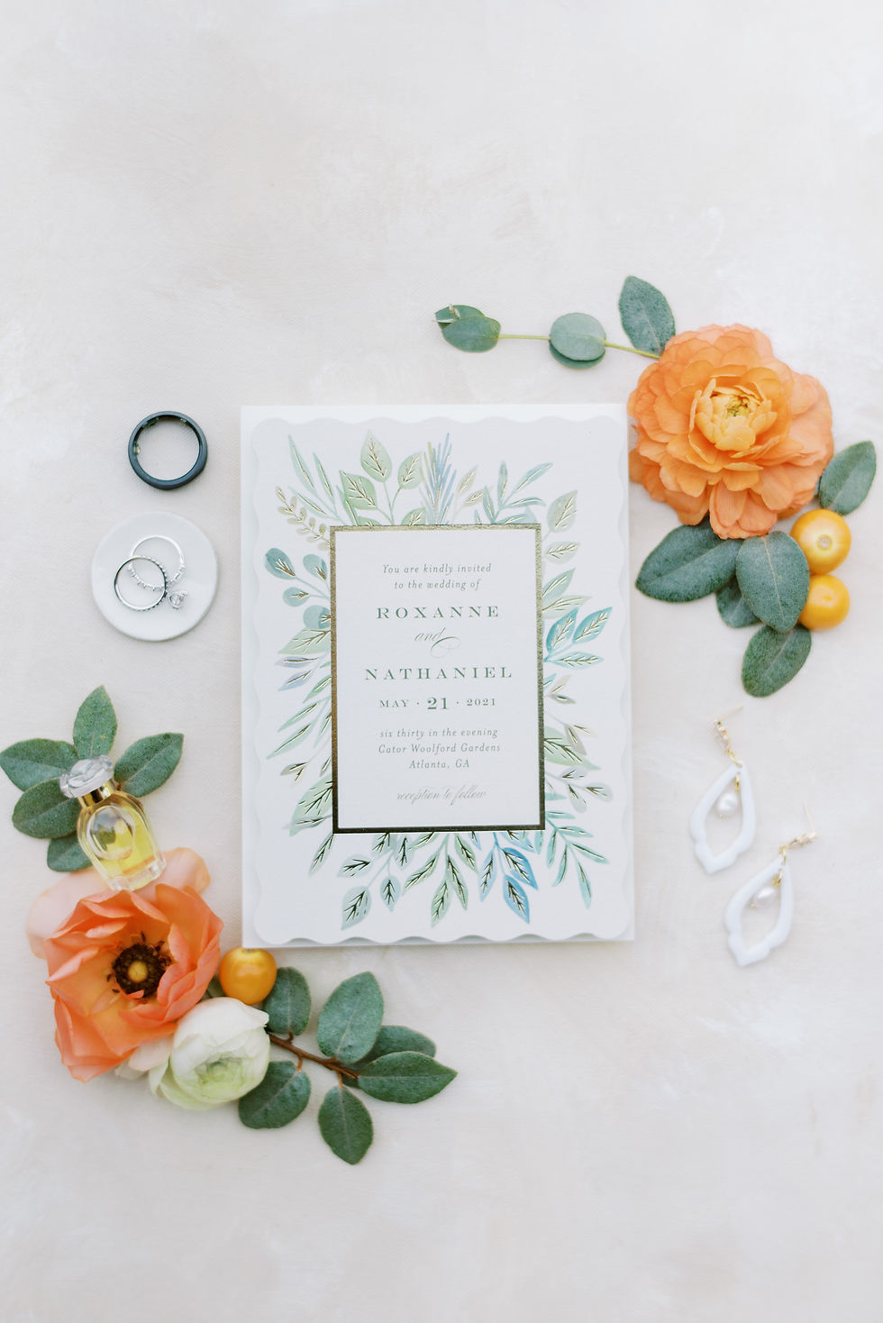 A Spring Garden Wedding at Cator Woolford Garden bride get ready in her house