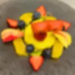 Tropical Fruit Salad with mango sorbet image