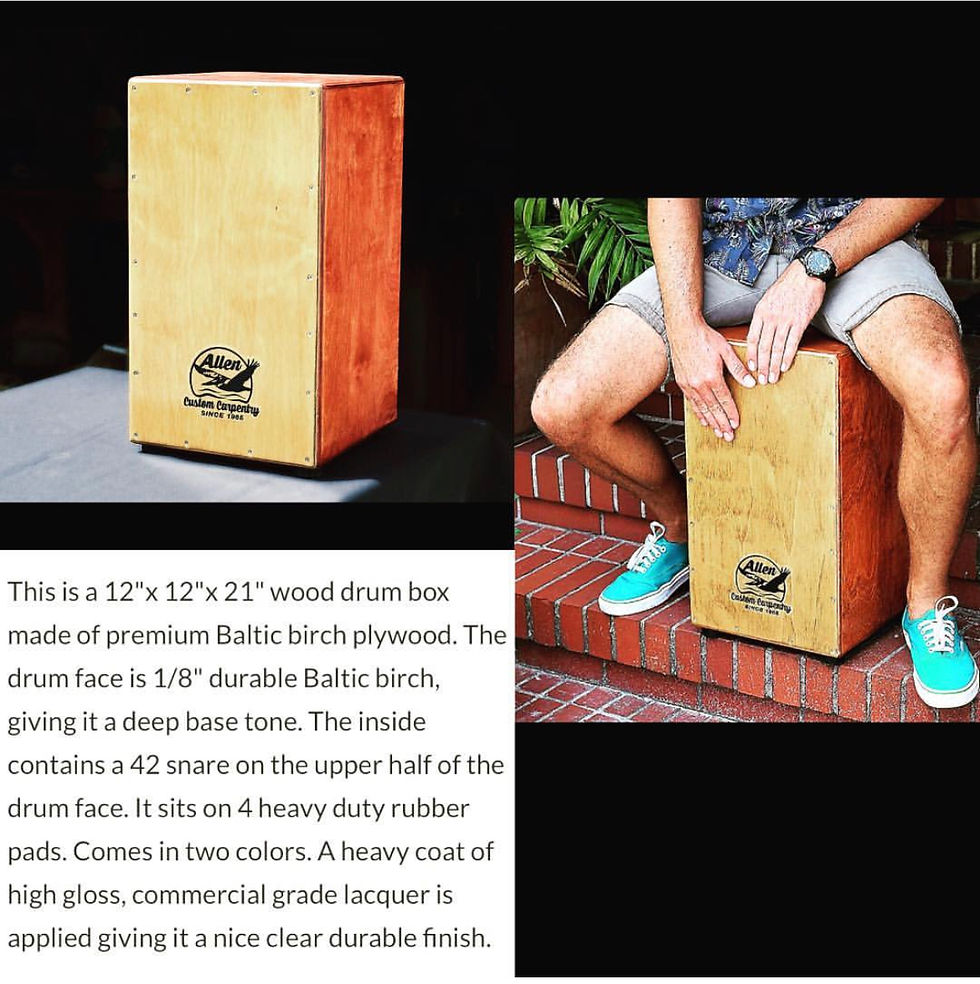 Thumbnail: Custom made Baltic Birch Cajons-40 Snare