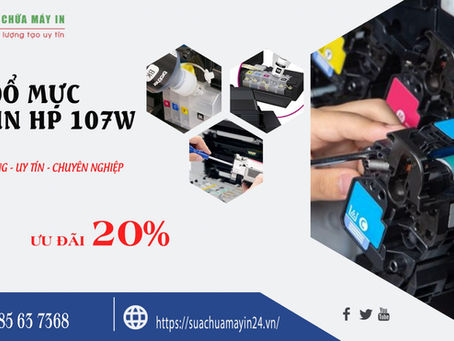 Đổ mực máy in HP 107w