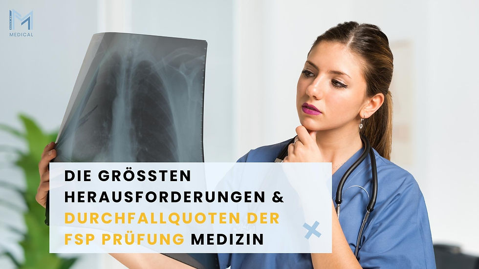 Zeig eine junge Ärztin die sich mit der FSP Prüfung beschäftig