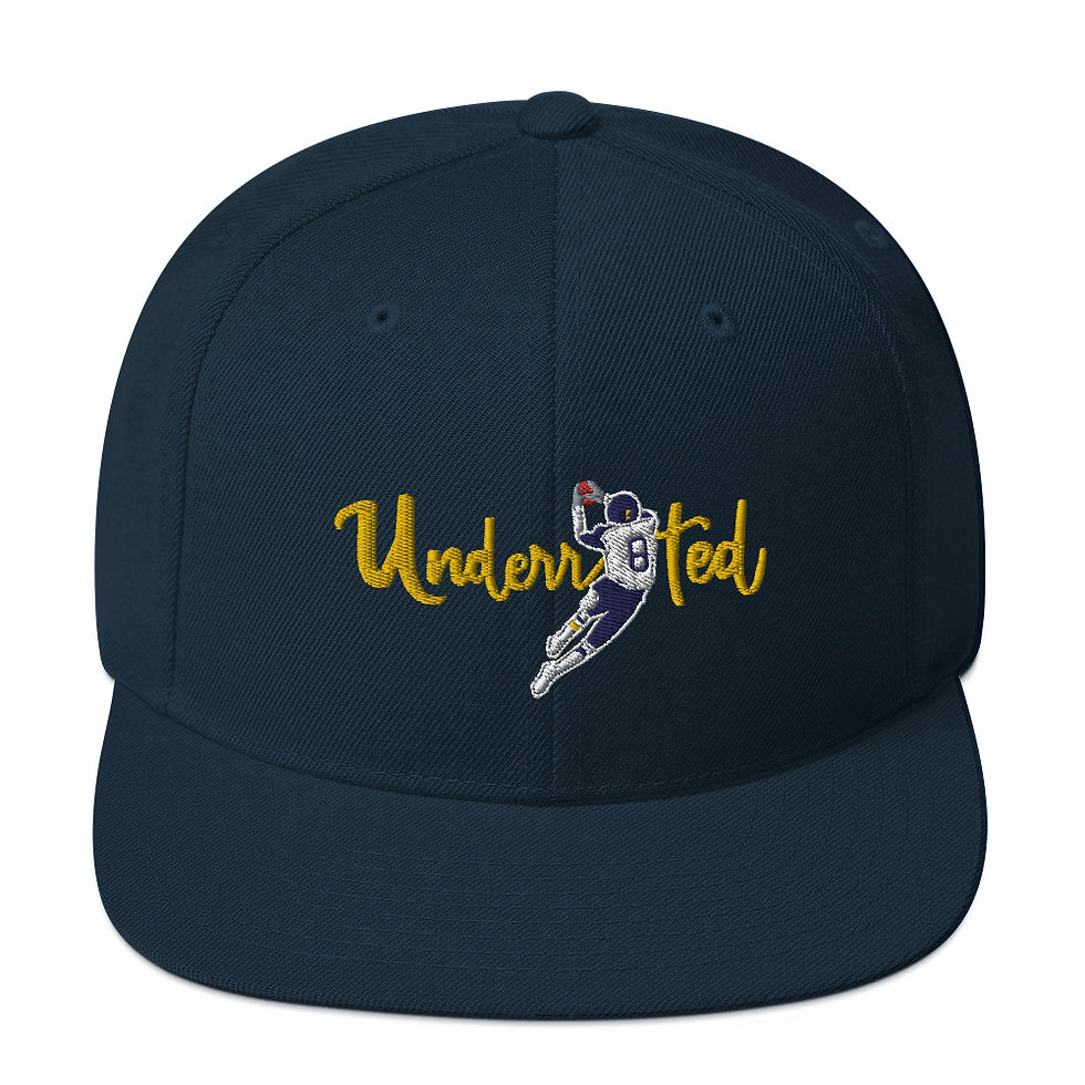 Thumbnail: UNDERR8TED Snapback Hat (@Designsrealquick Logo)