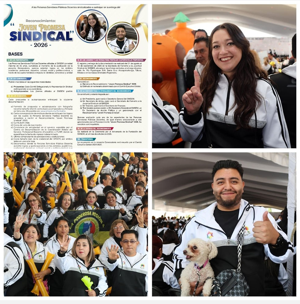 SMSEM abre convocatoria al reconocimiento "Joven Promesa Sindical" 2026