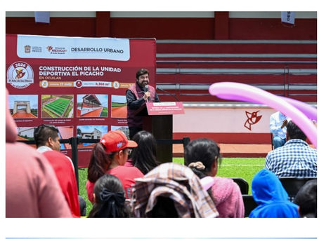 Beneficia Gobernadora Delfina Gómez a más de 7 mil mexiquenses con nueva Unidad Deportiva "El Picacho" en Ocuilan