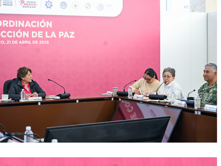 Destaca Gobernadora Delfina Gómez Álvarez disminución de 26% en delitos por homicidio doloso durante 2025