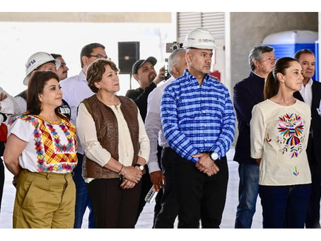 Supervisan Presidenta Claudia Sheinbaum y Gobernadora Delfina Gómez Álvarez Tren Interurbano "El Insurgente" México - Toluca tramo Observatorio