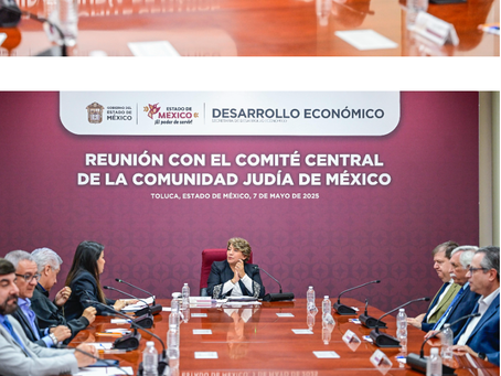 Gobernadora Delfina Gómez Álvarez se reúne con el Comité de la Comunidad Judía de México