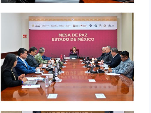 Baja en EdoMex 11% delitos dé alto impacto; con Mesa de Paz se avanza en la prevención y combate de ilícitos