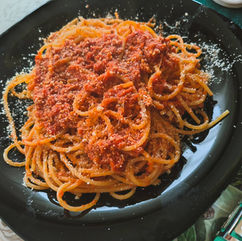 Spaghetti with Spicy Tomato Sauce and Tuna