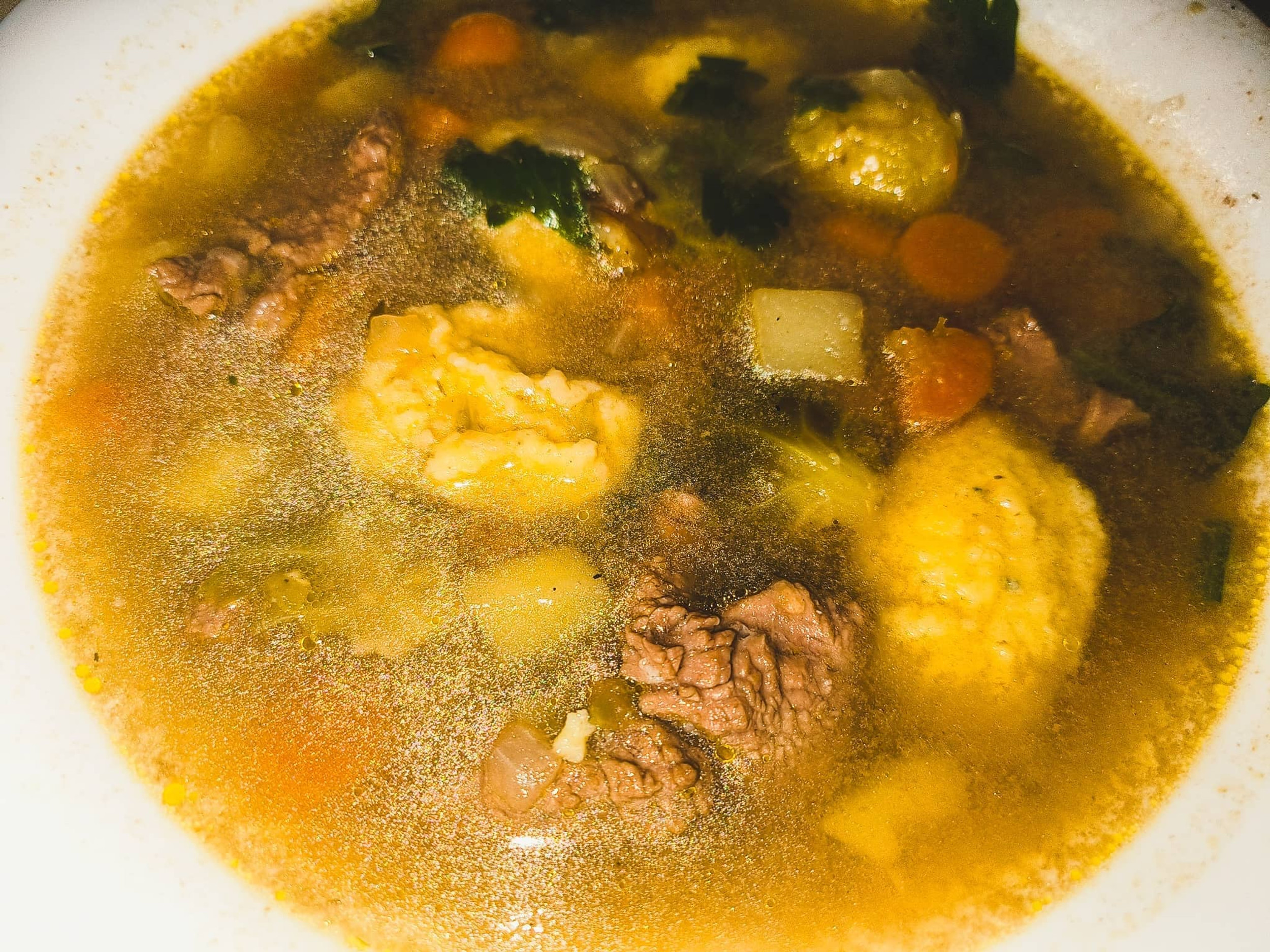 Complete lunch Beef soup with Vegetables