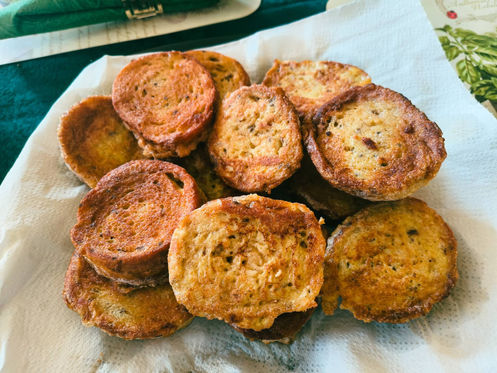 Soft Fritters made from Stale Bread