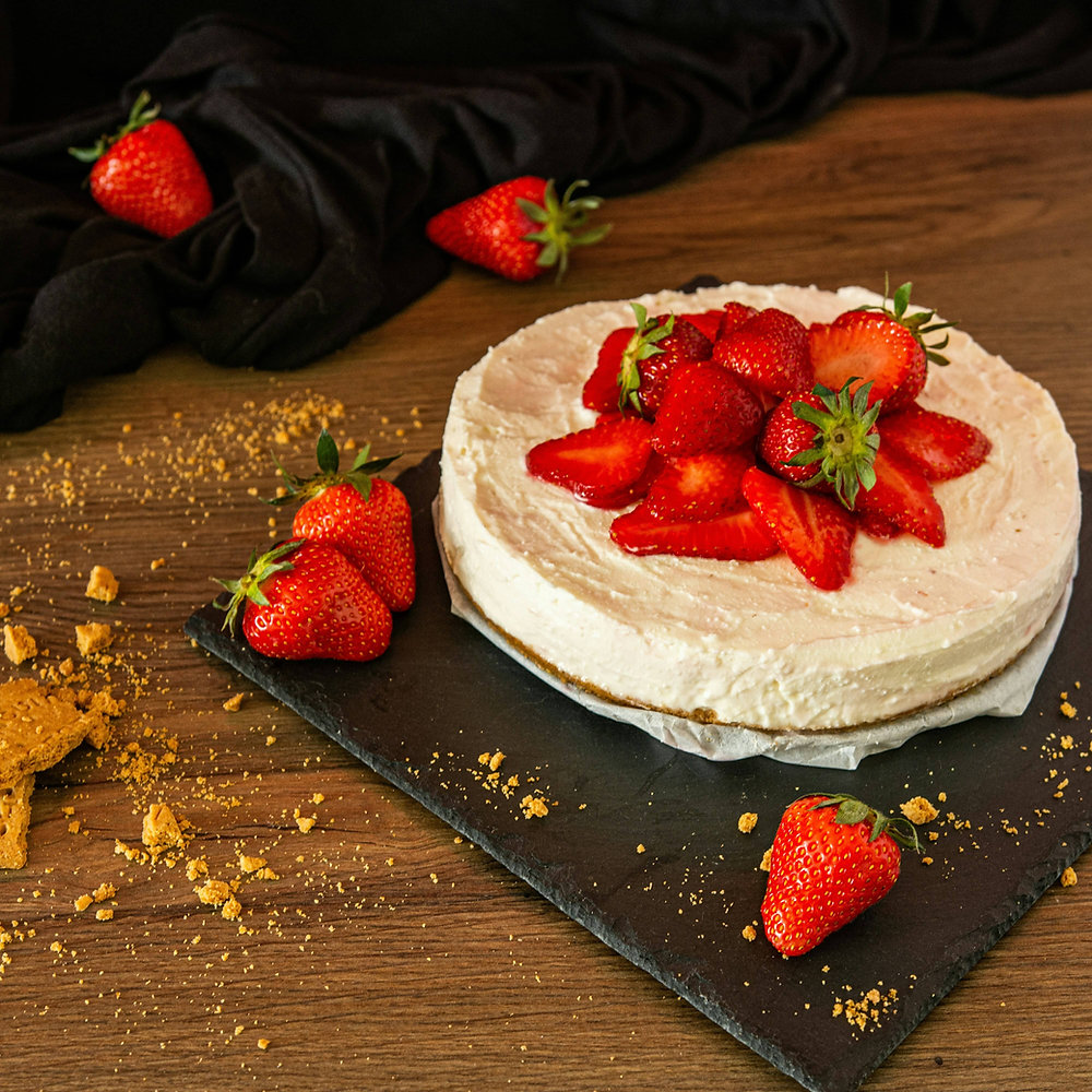 Italian Recipe Cheesecake with Strawberries