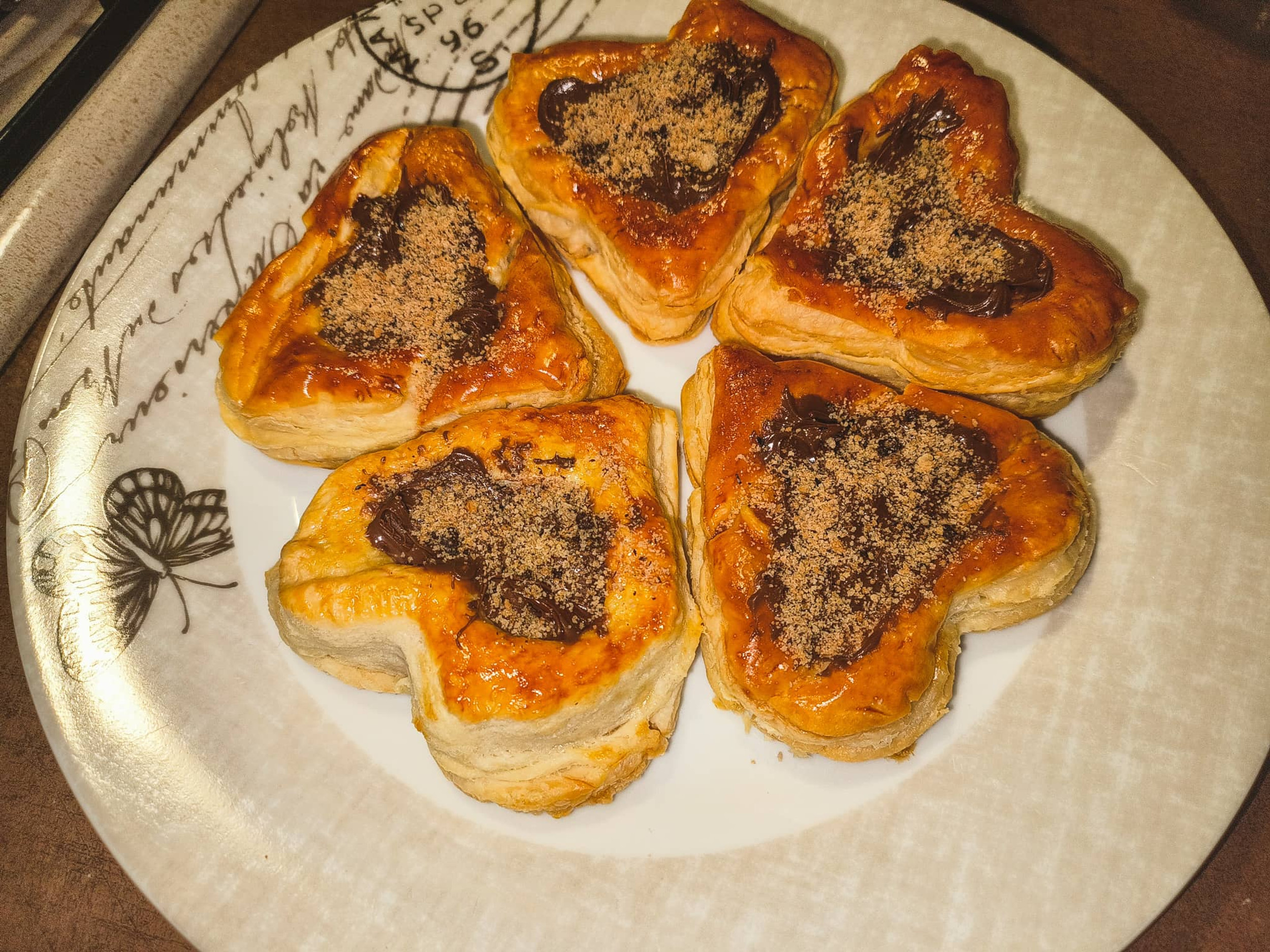 Nutella Puff pastry Hearts and Plasma