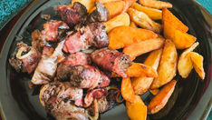 Skewers Chicken Liver in Bacon