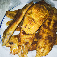 Fried Hake with Corn Flour
