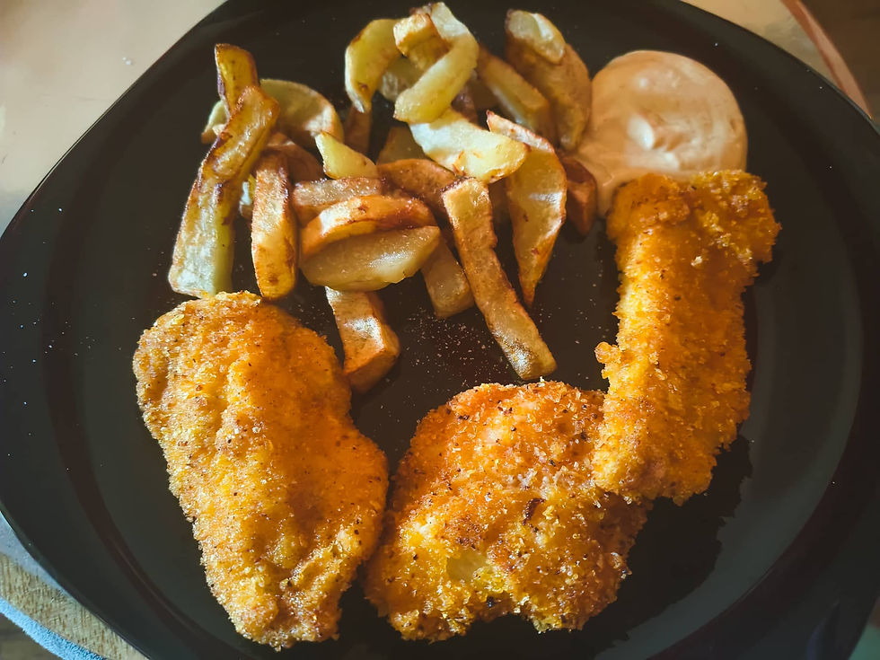 Crispy-Chicken-fillets-with-creamy-Sauce