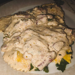 Ravioli-with-Bacon-in-Garlic-Parmesan-sauce