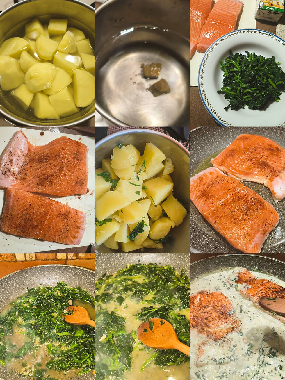 Delicious-Creamy-Salmon-with-Garlic-Spinach-Sauce-Recipe