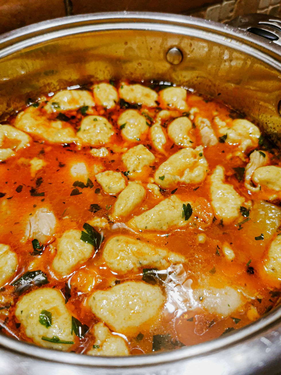 Serbian Paprikash Stew with Chicken Meat